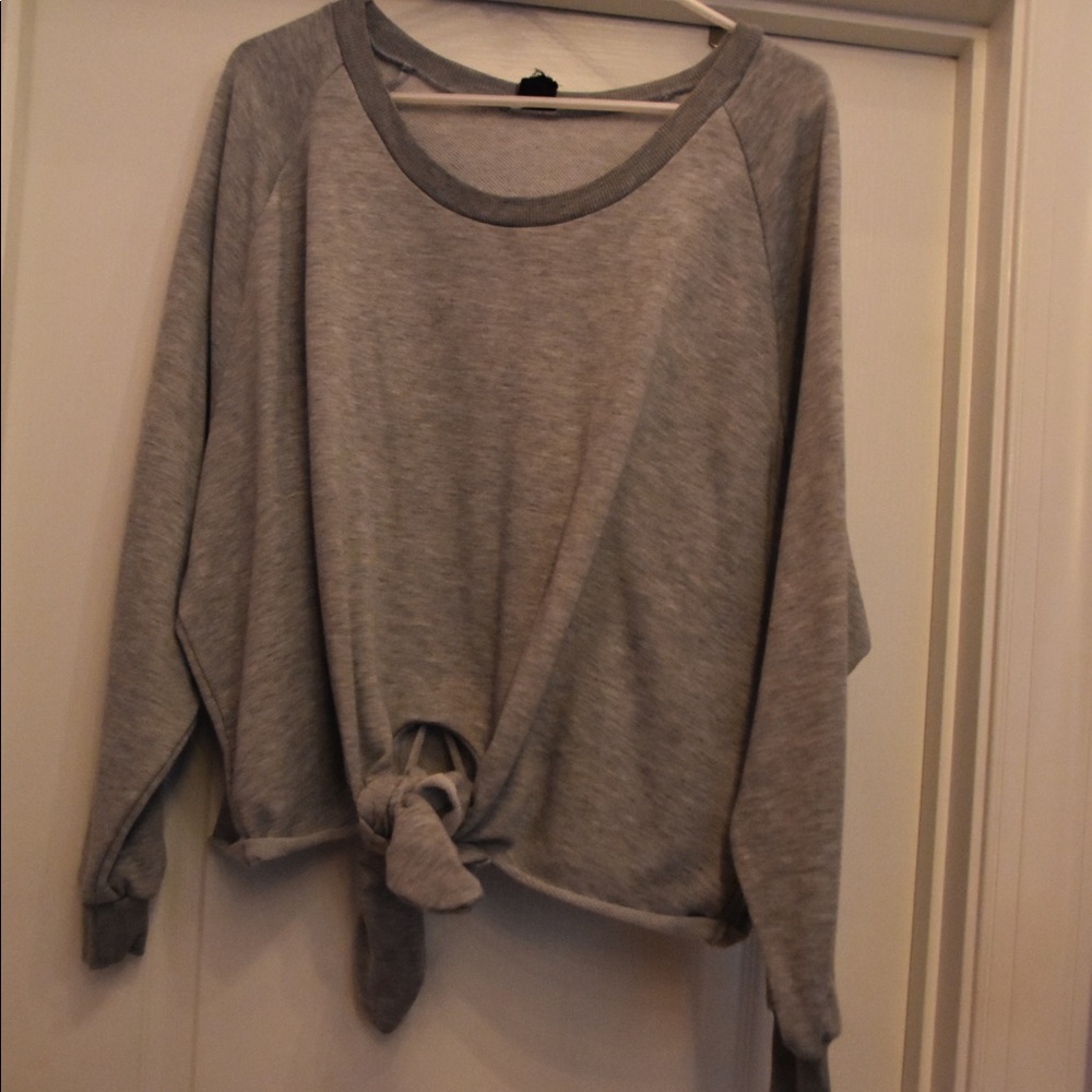 Gray Knot Sweater